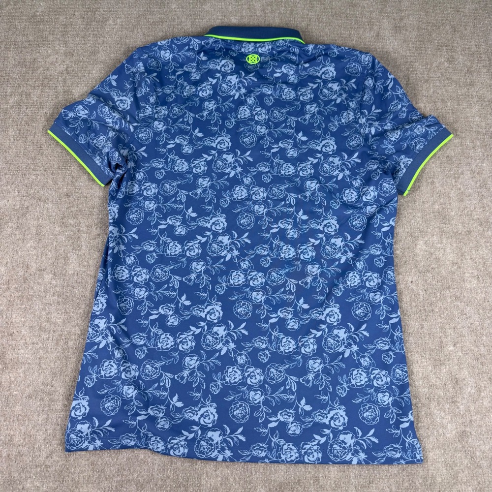 G/FORE Floral Print Golf Polo Shirt Designer Short Sleeve Top Mens Size S - Picture 3 of 7